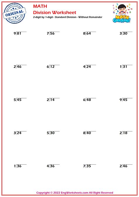 digits   digits division worksheets  exercise engworksheets