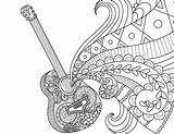 Musique Guitare Colorier sketch template