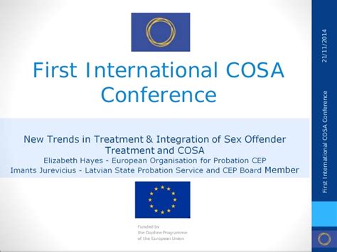 friday workshop new trends in treatment and integration of sex offen…