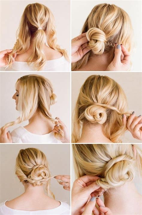 easy chic updo hairstyle tutorial pop haircuts