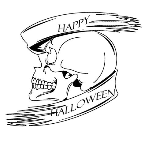 halloween colorings skull coloring pages
