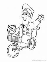 Postman Pat Pages Colouring Coloring Bicycle His Printable Homely Cartoons Getcolorings Getdrawings sketch template