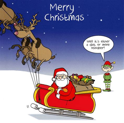 funny christmas cards   diet   reindeer merry