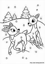 Coloring Rudolph Printable Kids Print sketch template