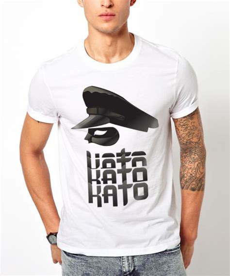 black custom t shirt kato vector illustrations