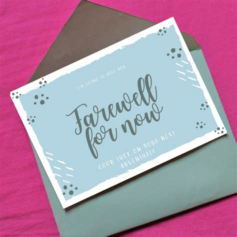 printable farewell card printable card digital  digital