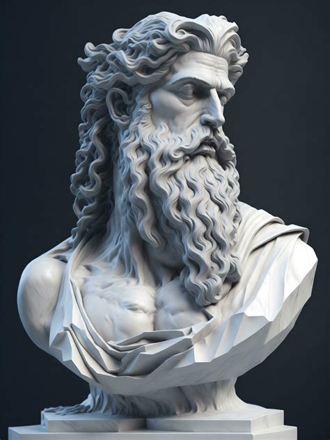 bust   god zeus ancient greek mythology antique sculpture