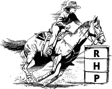 barrel racing coloring page horse coloring pages horse coloring