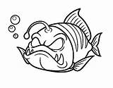 Piranha Lewton Whimsy Angler sketch template