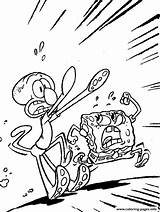 Squidward Spongebob sketch template