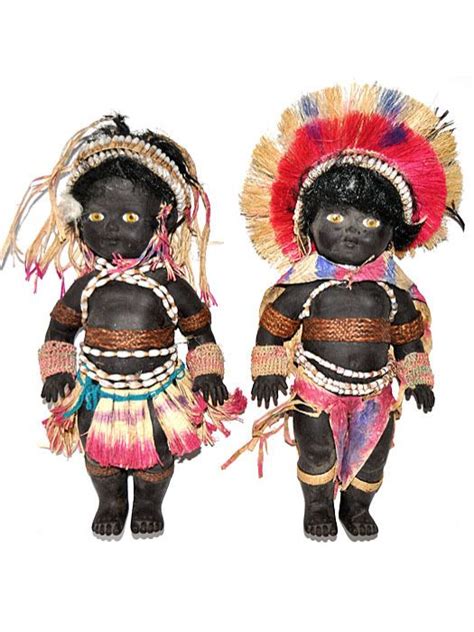 Dolls In Traditional Costumes Papua New Guinea 9181