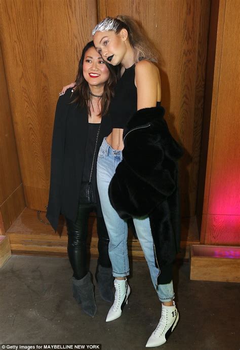 Gigi Hadid Rocks Unusual Hairstyle At Maybelline Fashion Week Party