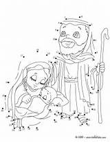 Jesus Dot Family Holy Christmas Connect Dots Kids Worksheets Worksheet Mary Joseph Bible Baby Coloring Pages Nativity Printable Hellokids Games sketch template