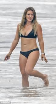 Hilary Duff Reveals Spectacular Body In Tiny Black Bikini