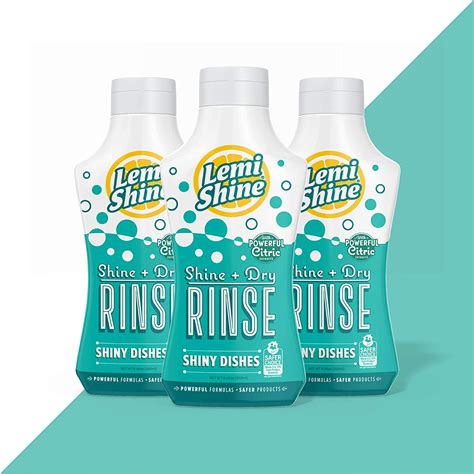 lemi shine shine dry natural dishwasher rinse aid hard water stain remover  oz  pack