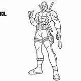Deadpool Spiderman sketch template
