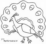 Mewarnai Binatang Hewan Sketsa Merak Burung Gambarmewarnai Animals sketch template