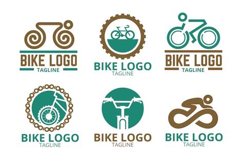 vector bike logo collection  flat design