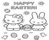 Coloriage Paques Lapin Oeufs sketch template