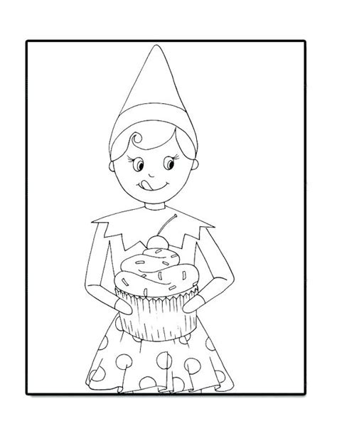 girl elf   shelf coloring pages  getcoloringscom