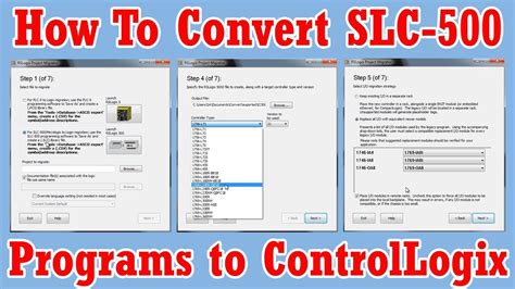 convert slc  programs  controllogix youtube
