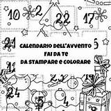 Calendario Stampare Avvento Ritagliare sketch template