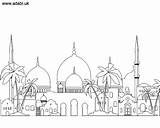Pages Colouring Ramadan Mosque Kids Adabi Coloring Printable Printables Choose Board sketch template