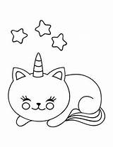 Kitty Caticorn Coloringpagesonly Coloringhome sketch template