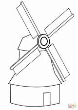 Molino Viento Windmill Vento Architektura Mulino Kolorowanka Drukuj sketch template