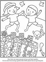 Coloring Garden Pages Gardening Preschool Printable Kids Color Vegetable Flower Print Spring Colouring Sheets Drawing Cute Eden Easy Gardens Books sketch template