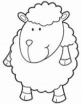 Sheep Coloring Cartoon Pages Kids Lamb Drawing Colour Clipart Children Printable Getdrawings Popular Library sketch template