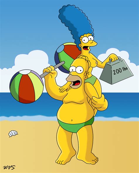 rule 34 beach blue hair breasts carrying color day female front view hair homer simpson human