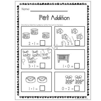 preschool worksheets family pets