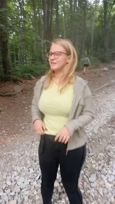 Publicxnudity 20k On Twitter Flashing Her Big Tits While Hiking