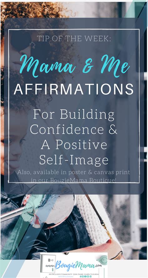 mama and me affirmations for confidence and a positive self image affirmations self image positivity