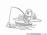 Fisherman Colouring Printable Kids Coloring Sheet Title sketch template