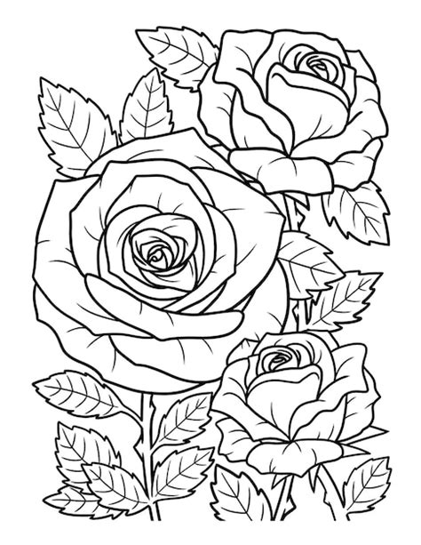 rose garden coloring pages