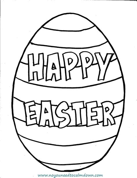happy easter egg coloring page  kids  printable