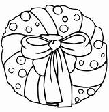 Wreath Christmas Coloring Pages Simple Printable sketch template