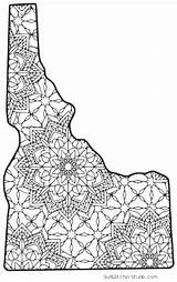 Idaho Map sketch template