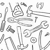 Tools Coloring Pages Carpenter Template sketch template