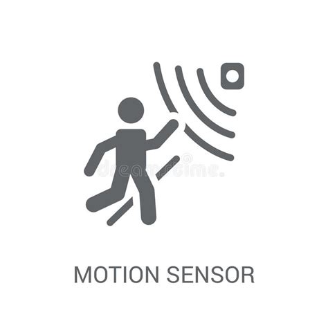 motion sensor icon trendy motion sensor logo concept  white  stock vector illustration