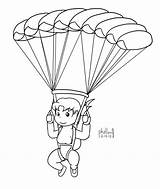 Skydiving Drawing Coloring Skydive Pages Skydiver Paratrooper Getdrawings Template sketch template