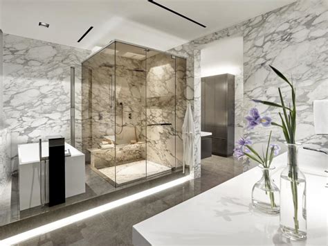 spa bathroom  gray glass shower hgtv