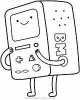 Coloring Pages Computer Cartoon Bmo Adventure Time Network Printable Keyboard Cute Croquis Sheets Maison Parts Color Princess Dessin Bubblegum Lab sketch template