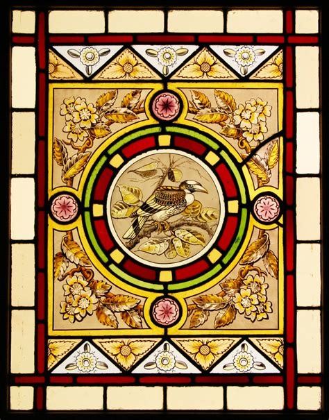 Ref Vic504 2 Antique Victorian Stained Glass Windows