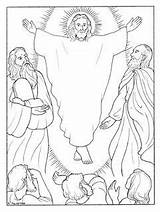 Coloring Pages Transfiguration Jesus Bible Sheets Sunday Choose Board School Book Mount sketch template