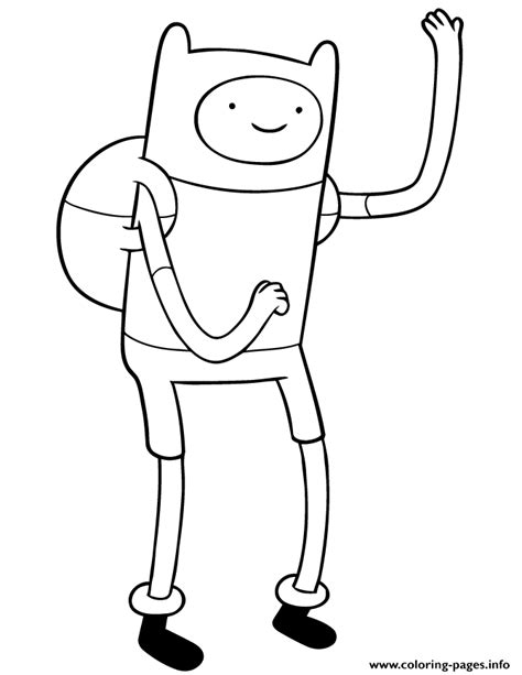 adventure time finn coloring page printable