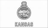 Kansas Flag Coloring Pages State Flags sketch template