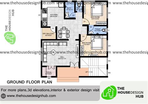 ft bhk plan   sq ft  house design hub